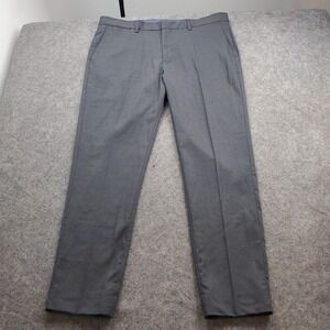 SPOKE Smarts Dress Pants Mens 38x30 Gray 100% Wool Build B Flat Front Trousers